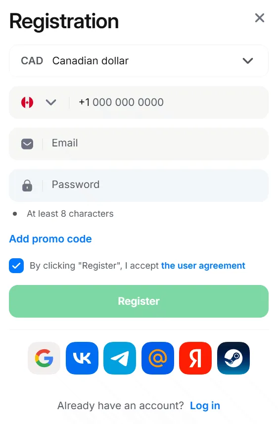 1win Registration