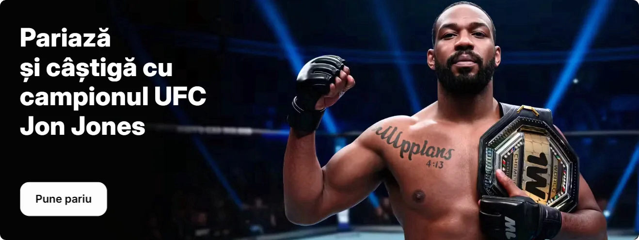 1Win pariuri sportive Moldova — pariază pe campionul UFC Jon Jones, pariuri MMA live