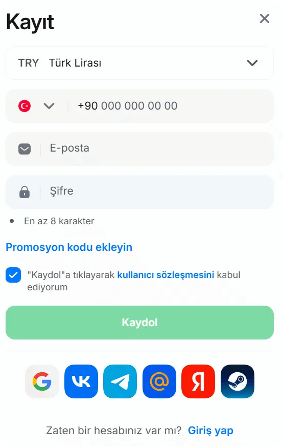 1win hesap arayüzü