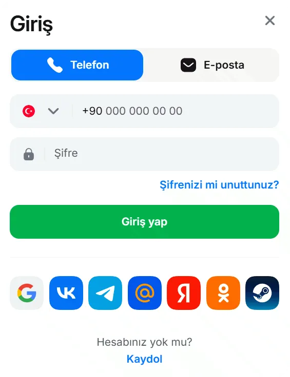 1win hesap arayüzü